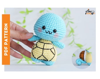 Squiirtl Crochet PATTERN Amigurumi | Amigurumi Tutorial PDF in English | AmiSaigon