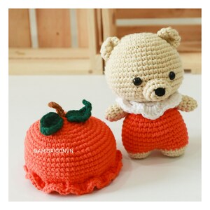 Orange Bear Crochet PATTERN Amigurumi Amigurumi Tutorial PDF in English AmiSaigon image 3