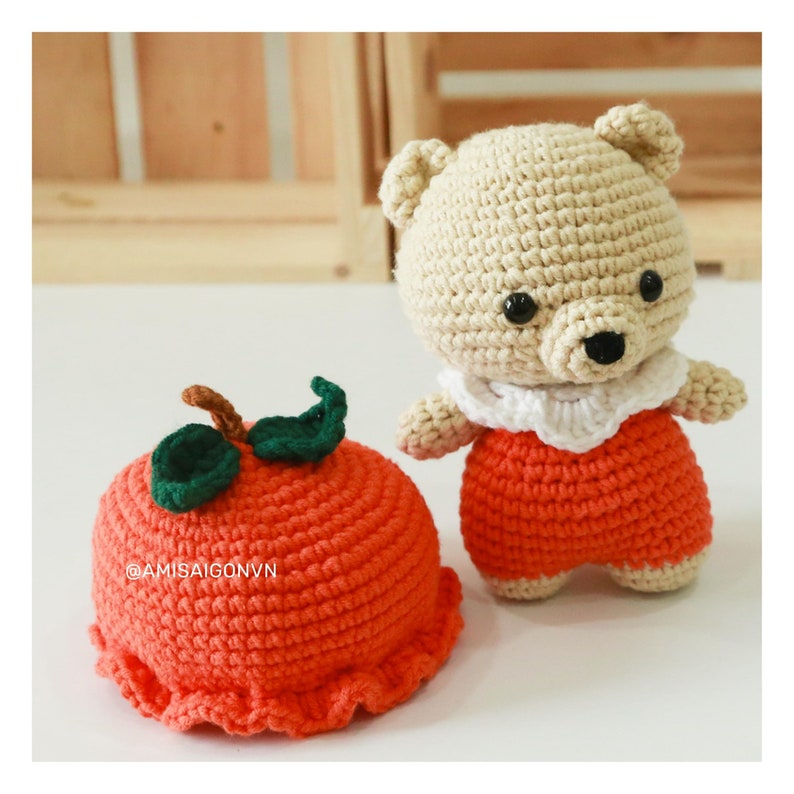 Orange Bear Crochet PATTERN Amigurumi Amigurumi Tutorial PDF in English AmiSaigon image 3