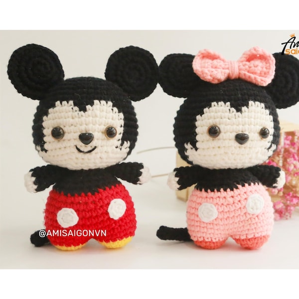 Bundle 2in1 -  Crochet [ Boy Mouse - Girl Mouse ] Animal Crochet PATTERN Amigurumi | Amigurumi Tutorial PDF in English