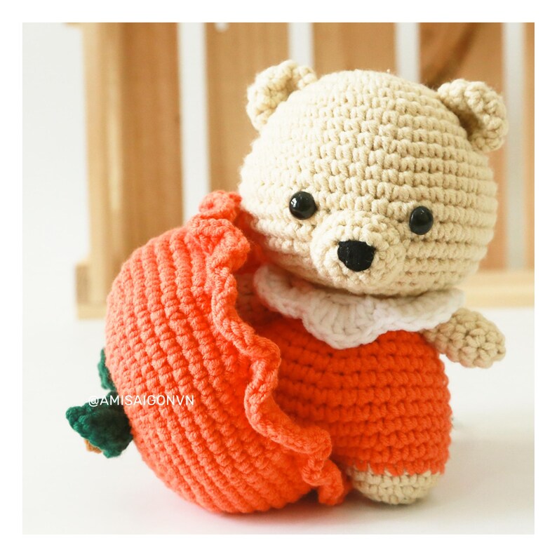 Orange Bear Crochet PATTERN Amigurumi Amigurumi Tutorial PDF in English AmiSaigon image 2