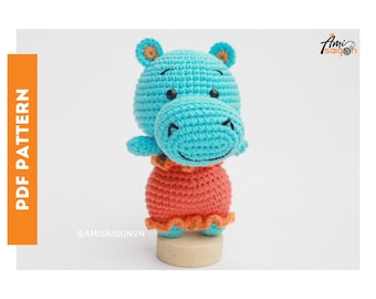 Hippo Crochet PATTERN Amigurumi | Amigurumi Tutorial PDF in English | AmiSaigon
