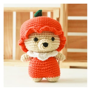 Orange Bear Crochet PATTERN Amigurumi Amigurumi Tutorial PDF in English AmiSaigon image 9