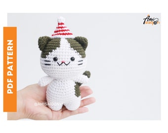 Cat 3 (size 1) | Christmas Crochet PATTERN Amigurumi | Amigurumi Tutorial PDF in English