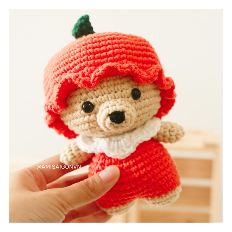 Orange Bear Crochet PATTERN Amigurumi Amigurumi Tutorial PDF in English AmiSaigon image 10