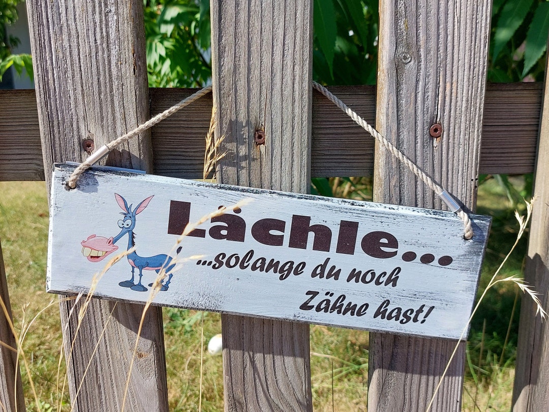 Lächle Solange Du Noch Zähne Hast Holzschild Mit Esel lächle Solange Du Noch Zähne - Etsy
