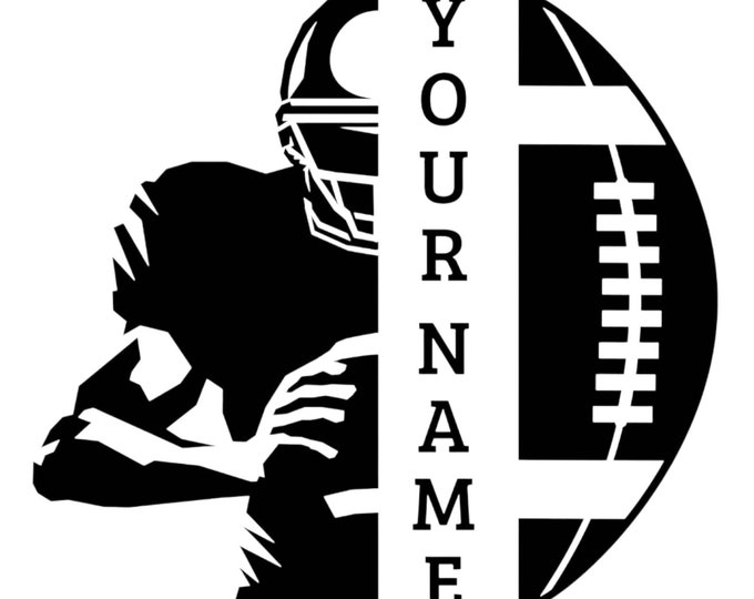 Football Decal Sticker Custom With Name. - Etsy