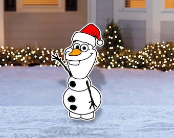 Olaf Frozen Snowman Christmas Yard Decor – 36” Outdoor Display