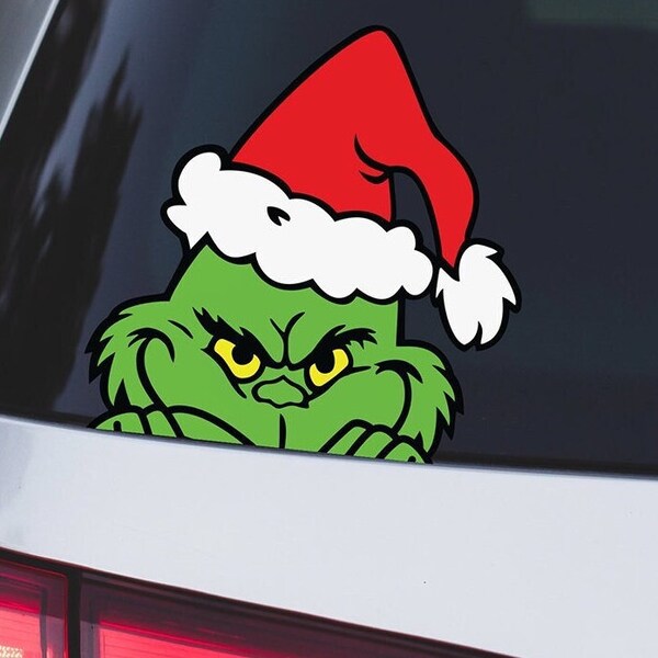 Grinch Window Decal Etsy