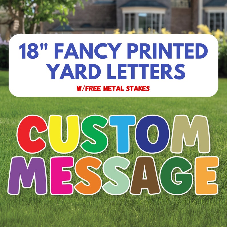 Personalized 18” Yard Letters - Letter Cutouts, Letters for Yard ...