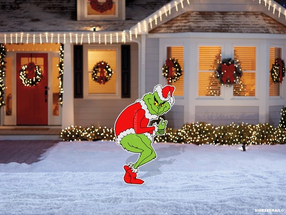 This Life-Size Christmas Light Stealing Grinch is The Only Decoration You  Need In Your Yard