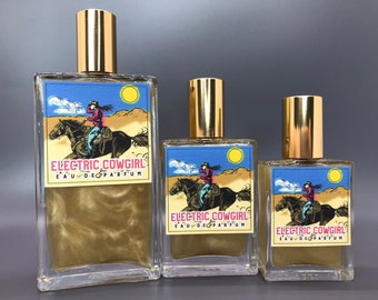 Electric Cowgirl EDP - Eau De Parfum, Rose, Frankincense, Sandalwood and Blackcurrant Perfume for Her, Quirky Handmade Scent