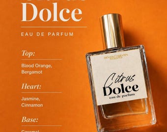 Caramel Citrus Perfume Blood Orange Vanilla EDP, Sweet Gourmand Scent - Citrus Dolce Eau de Parfum