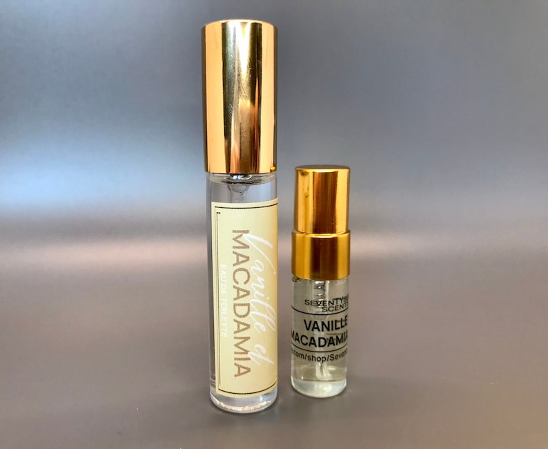 Vanilla Sweet perfume 10ml and 3ml side by side