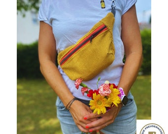 Bum Bag Corduroy Sun Yellow, Bag, Crossbody Bag, Women, Belt Bag, Handbag, Wimmal, Boho