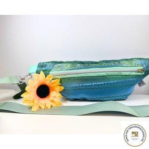 Dirndl bag green-blue floral, crossbody bag, traditional bag, handbag, Wimmal, bum bag