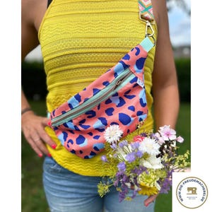 Bauchtasche Leo Altrosa/Mint, Tasche, Crossbody Bag, Damen, Gürteltasche Handtasche, Wimmal, Boho