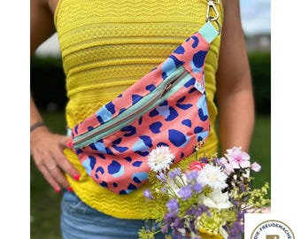 Bum Bag Leo Old Pink/Mint, Bag, Crossbody Bag, Women, Belt Bag Handbag, Wimmal, Boho