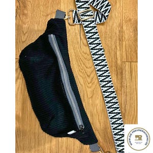 Bauchtasche Cord, black, Tasche, Crossbody Bag, Damen, Gürteltasche, Handtasche, Wimmal, Boho
