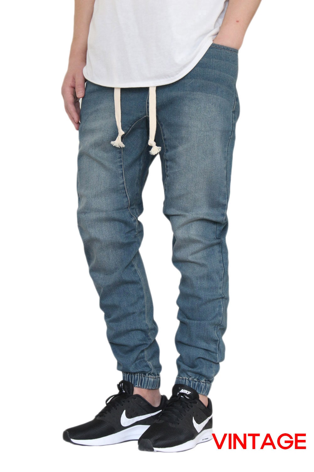 Men's Stretch Slim Fit Denim Joggers S to 5XL - Etsy