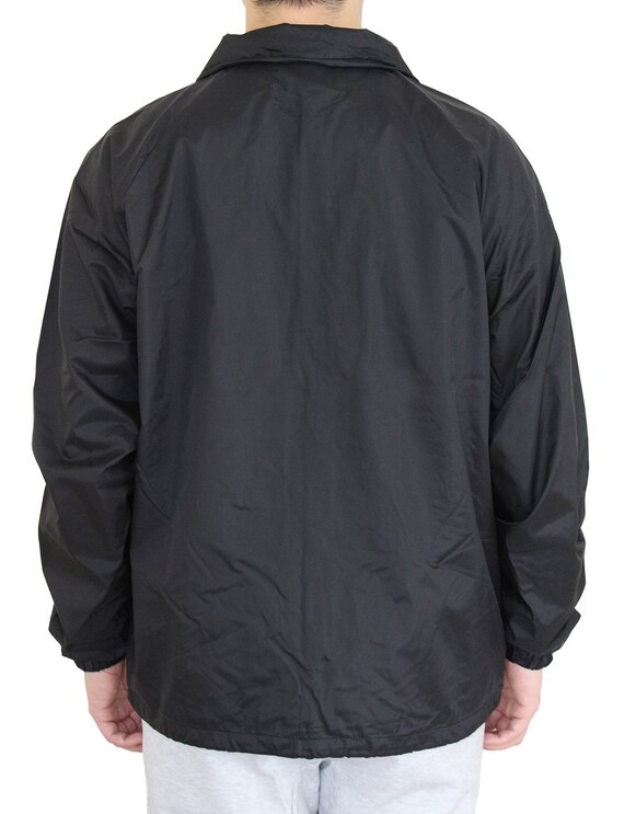 Men s Coach Windbreaker Jacket Long Sleeve Button up Nylon Jacket Etsy Ireland