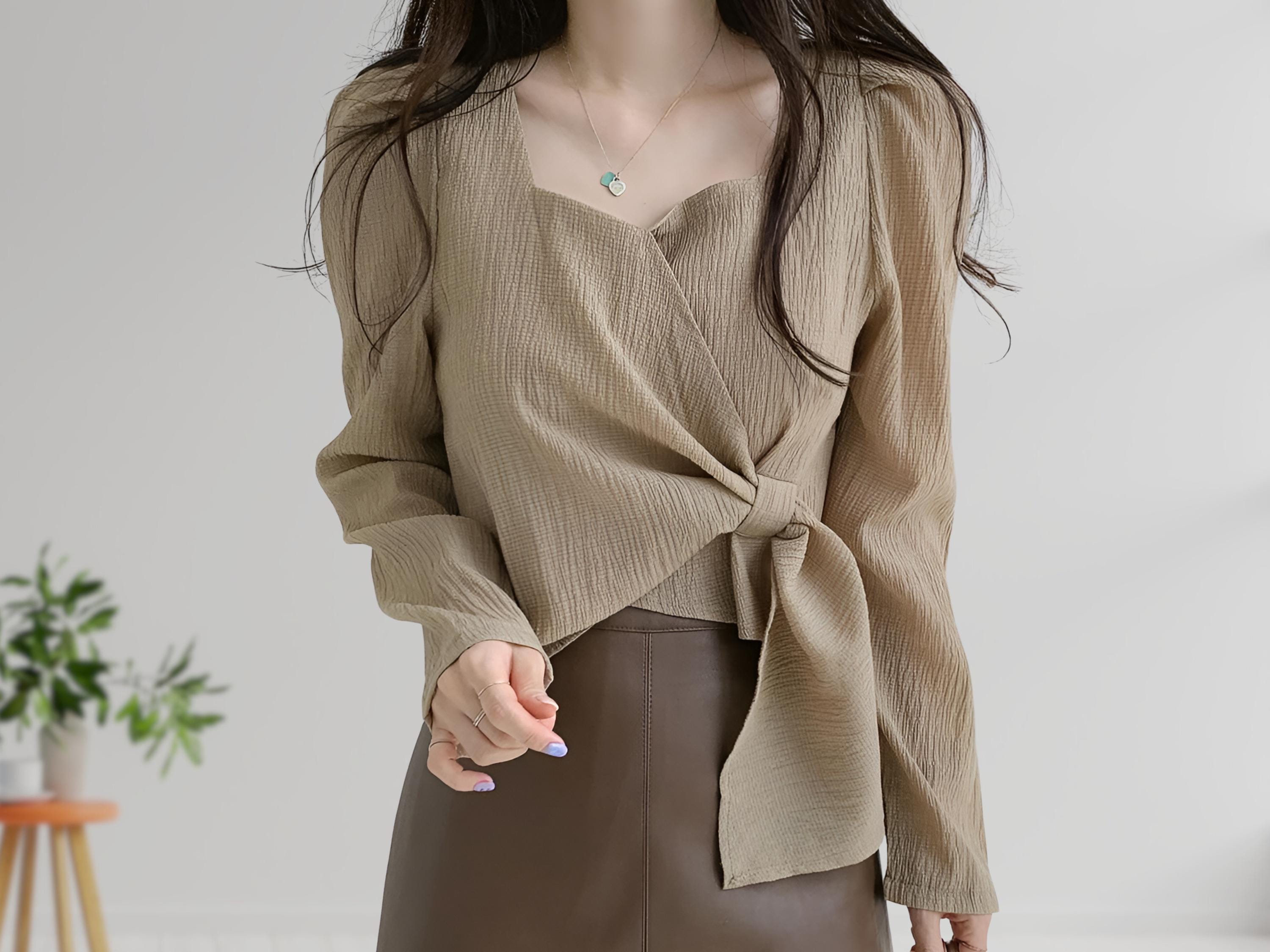 korean long sleeve blouse