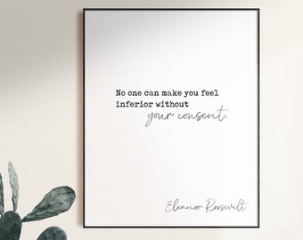 Eleanor Roosevelt Quote Print, Motivational Wall Art