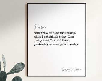 James Joyce Quote Print, Bookish Wall Art