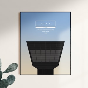 Lift House, Architecture Print, Gradient poster, Minimalism, Less is More, Modern Art, Modern Wall Art, Modern Print, Modern Architecture