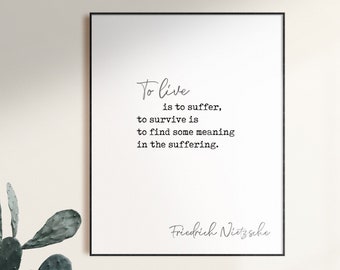 Lámina con cita de Friedrich Nietzsche, Arte mural filosófico