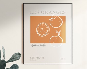 Les Oranges, Kunstdruck, Orangen Druck,