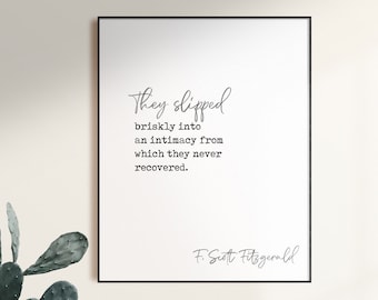 F Scott Fitzgerald Love Quote Print, This Side of Paradise