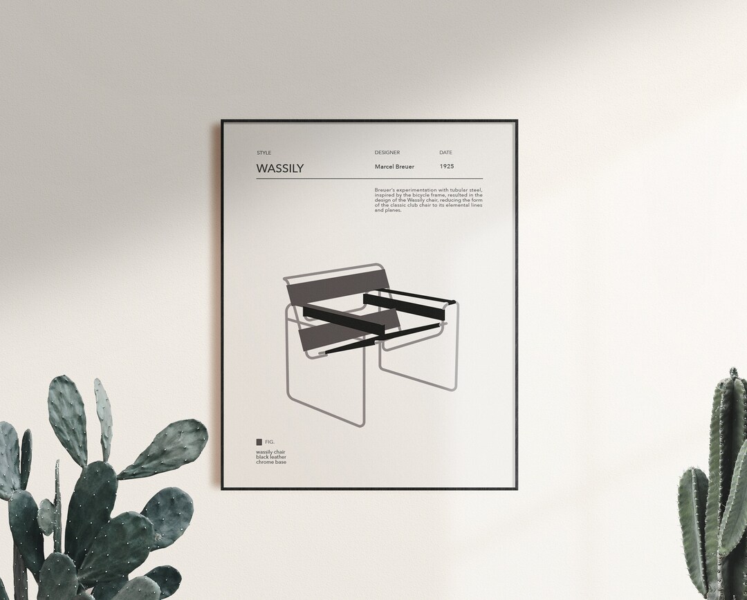 Wassily Chair Art Print, Marcel Breuer, Bauhaus Design - Etsy