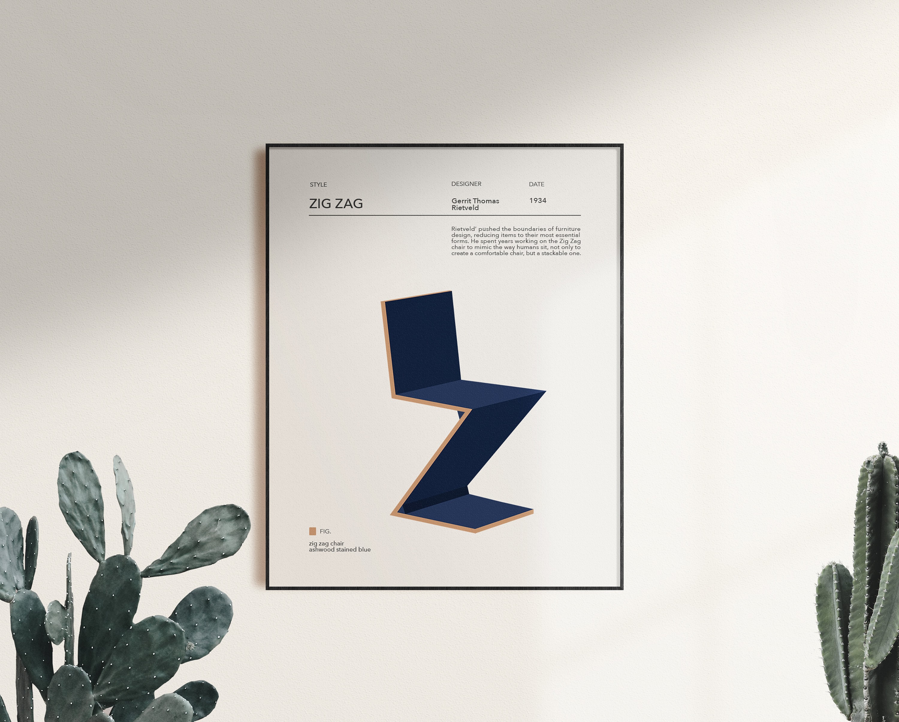 Gerrit Rietveld Sedia Zig Zag Misure Zig Zag Chair Italia