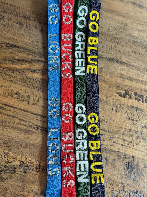 Stadium Strap, Gameday Bag, Beaded Strap, Graduation Gift, Michigan State Spartans, U of Michigan Wolverines, Ohio State, Detroit Lions