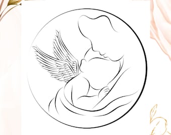 Little Angel - Mamange, parange - Baby Grief - Miscarriage - Img - In utero loss - Postnatal loss - mfiu- PNG SVG Cricut