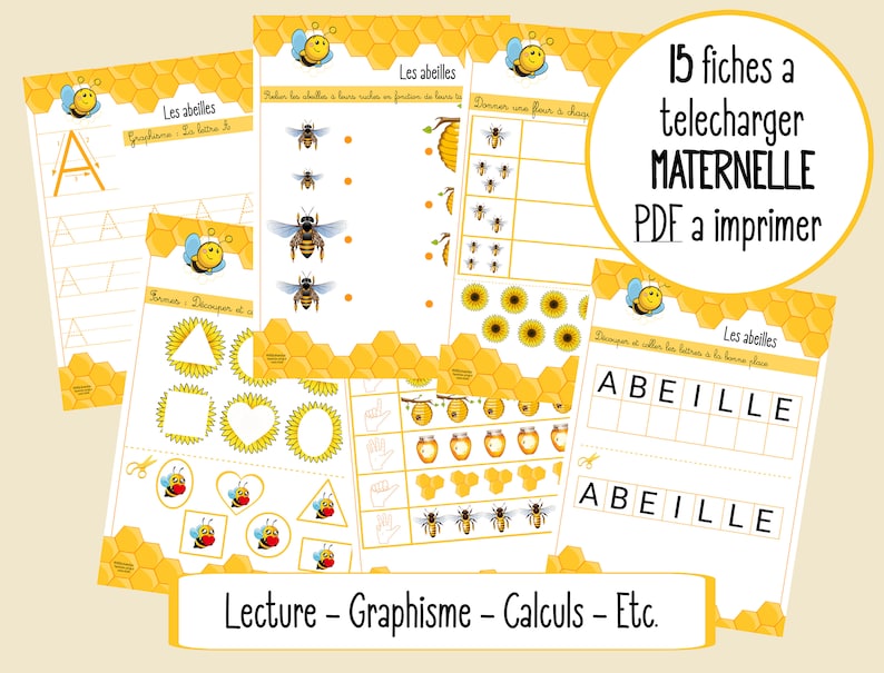 Exercices Fiches École Maternelle Petite Section | Moyenne Section