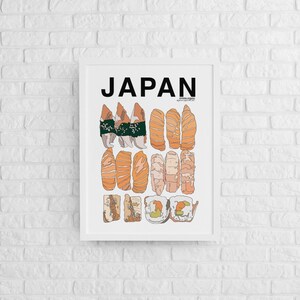 Japan Sushi Digital Print