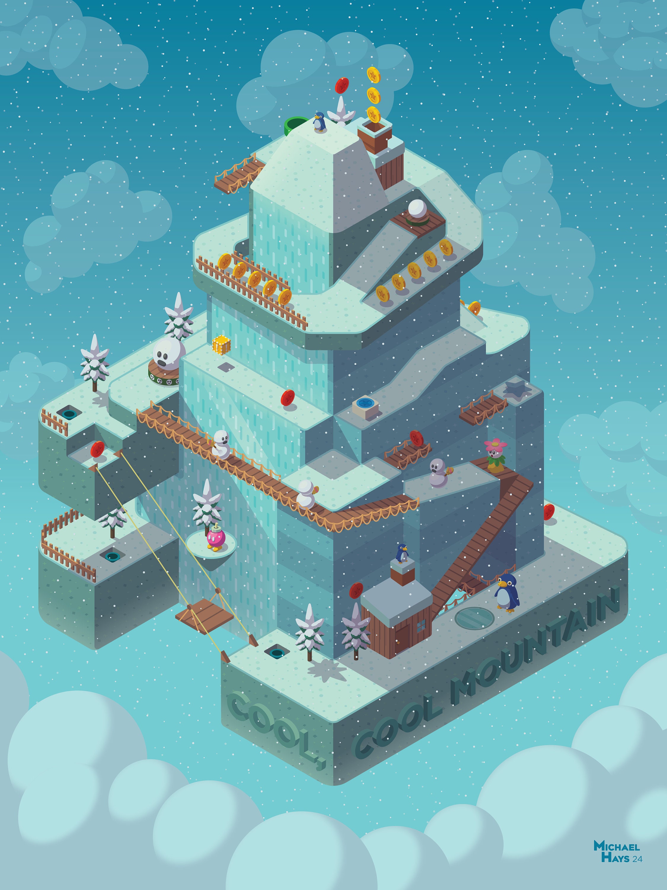 Cool, Cool Mountain Print - Etsy