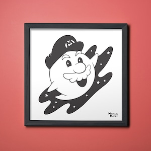 Boo Mario Art Print