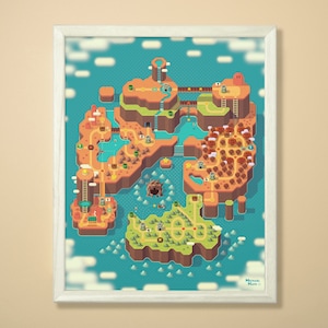 Carte du monde de Super Mario (variante automne)