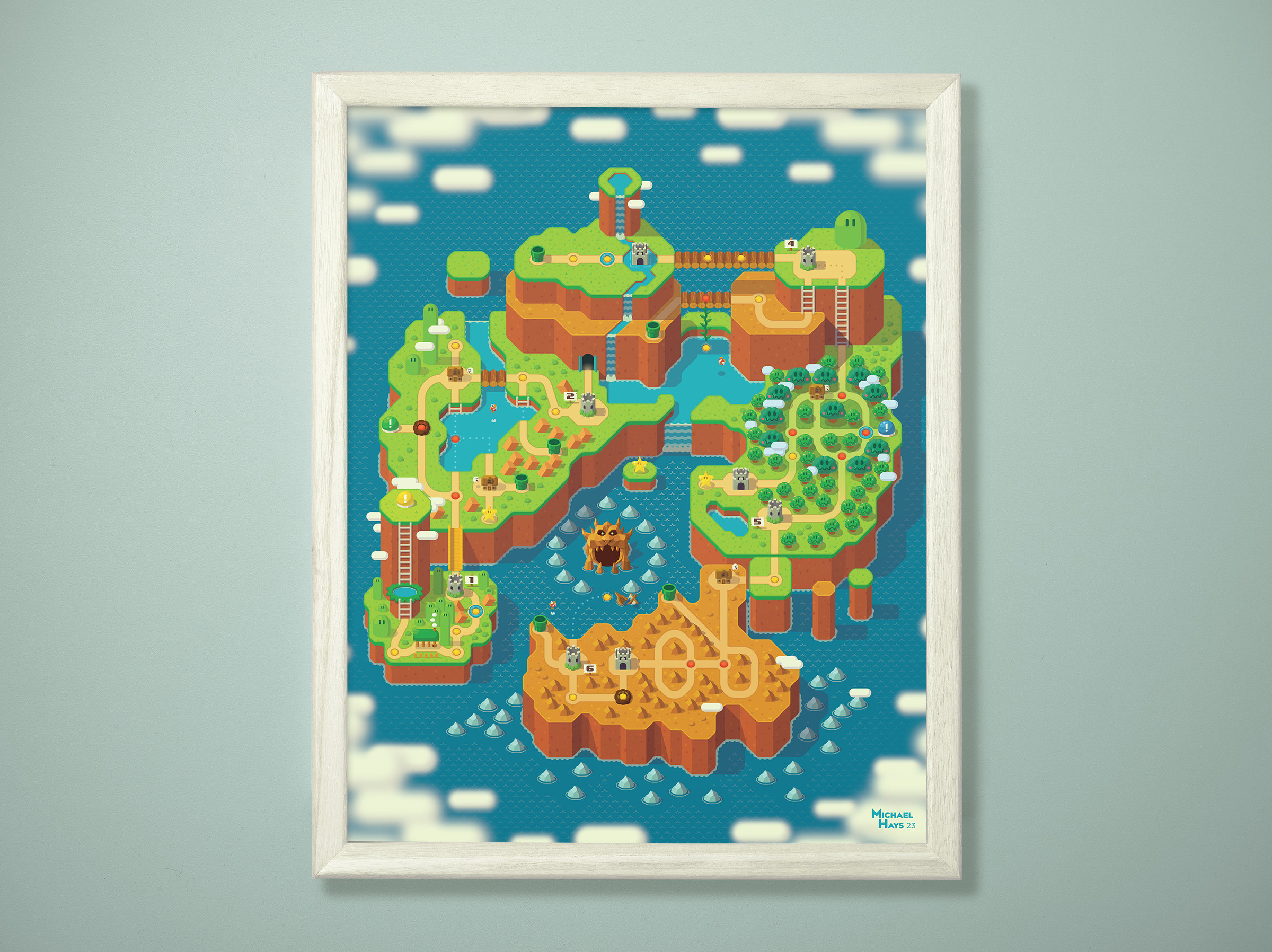 Smoky Design map super mario snes retro games Wallpaper, Poster Price in  India - Buy Smoky Design map super mario snes retro games Wallpaper, Poster  online at