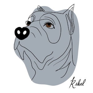 Personalisiertes LINE Tierportrait / Tierillustration / Tierportrait / Tierportrait / Tierbaby
