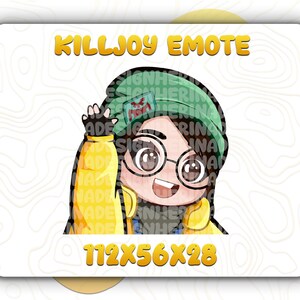Killjoy Valorant Emote | Benutzerdefinierte Twitch, Youtube & Discord Emotes | Emotes verschenken