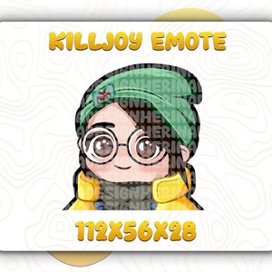 Killjoy Valorant Emote | Benutzerdefinierte Twitch-, Youtube- und Discord-Emotes | Streamen Sie Emotes