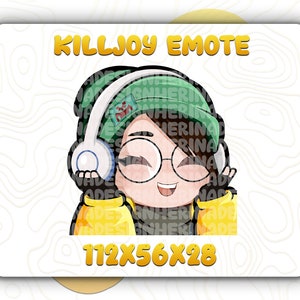 Killjoy Valorant Emote | Benutzerdefinierte Twitch-, Youtube- und Discord-Emotes | Streamen Sie Emotes