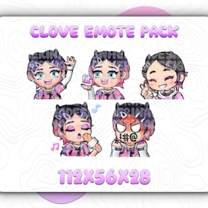 Clove Valorant Emote Pack  | Custom Twitch, Youtube & Discord Emotes | Stream Emotes