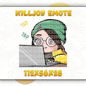 Killjoy Valorant Emote | Benutzerdefinierte Twitch, Youtube & Discord Emotes | Emotes verschenken