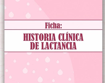 Ficha de historia clínica de lactancia