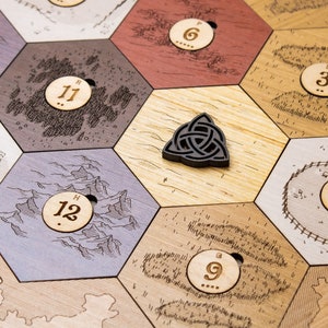 Custom Settlers Game board | Hand Made | Wood | 2-4 or 4-6 player